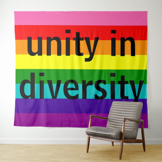 Streifen des Regenbogen-Gay Pride-LGBT der Wandteppich (Beispiel (Horizontal))