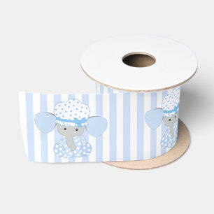 Streifen des Säuglings-Baby-Jungen-blaue Satinband