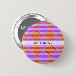 Streifen, Diamanten, Punkte-Muster von Shirley Tay Button