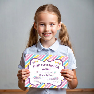 Streifen Editable End of School Year Student Award