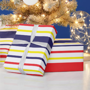 Streifen farbenfrohe Sommergestreifen Muster Geschenkpapier