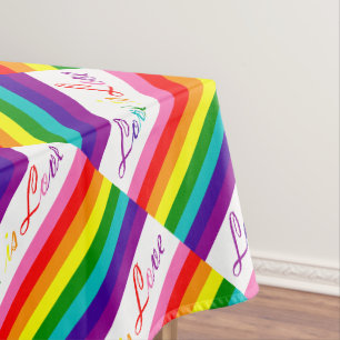 Streifen-Flagge des Regenbogen-Gay Pride-LGBT der Tischdecke