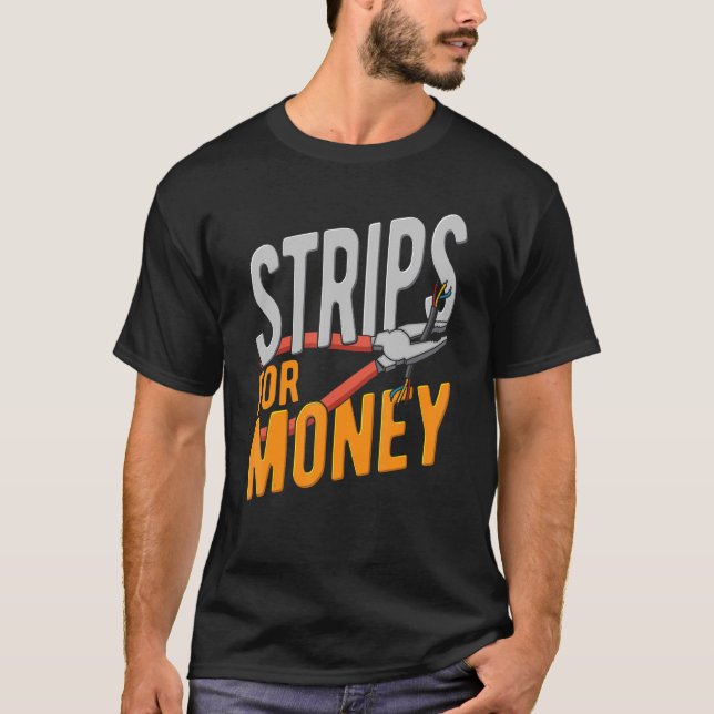 Streifen für den elektrischen Ingenieur T-Shirt (Vorderseite)