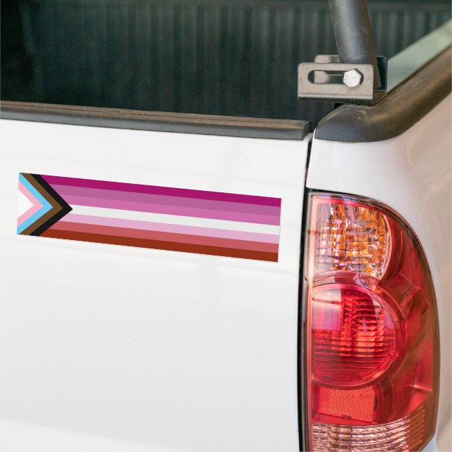 Streifen für den Lesben-Progress-Stolz Autoaufkleber (Auf Lkw)