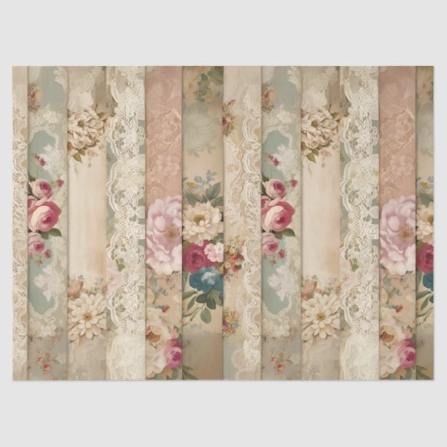 Streifen für Vintages entpacktes Gewebe Seidenpapier (Vorderseite)