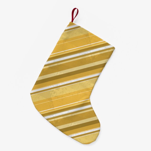 Streifen gelb kleiner weihnachtsstrumpf (Vorderansicht (hängend))