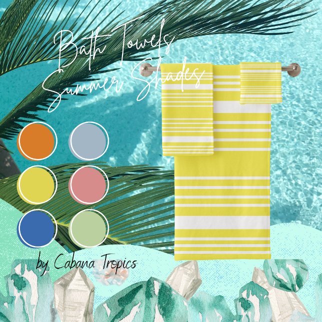 Streifen Gelb/Weiß Badetuch Set (Von Creator hochgeladen)