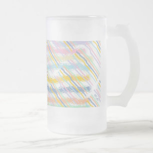 Streifen (gemischte Muster) Mattglas Bierglas