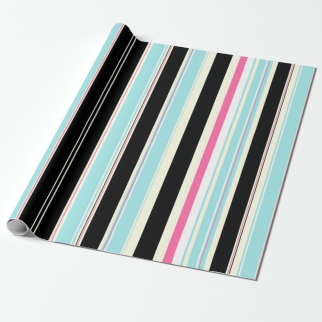 Streifen Geschenkpapier (Ungerollt)