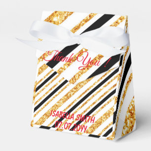Streifen Gold Glitter Schwarz Boho Beliebte Kollek Geschenkschachtel