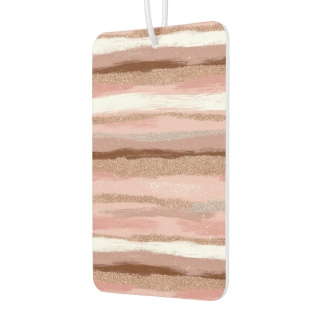 Streifen Gold Glitzer Pink Air Freshener Autolufterfrischer (Links)