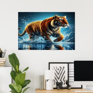 Streifen im Meer Poster