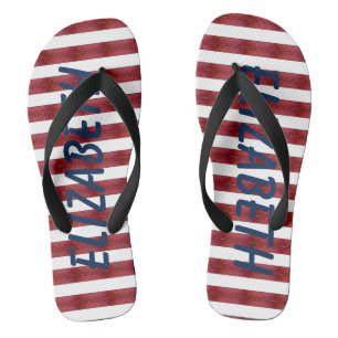 Streifen in Abstrakt Flip Flops