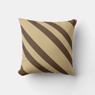 Streifen in Beige und Braun Kissen