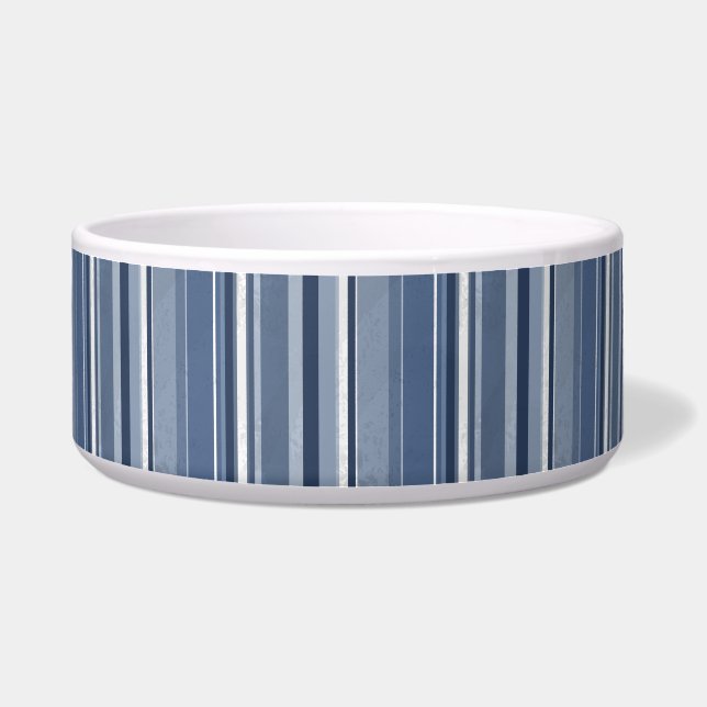 Streifen in Blau und Weiß Napf (Vorderseite)