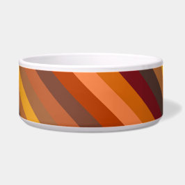 Streifen in Braun und Orange Napf