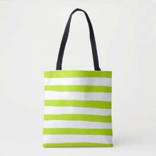 Streifen in Farbe grün und weiß Tasche