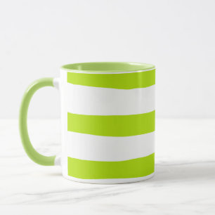 Streifen in Farbe grün und weiß Tasse