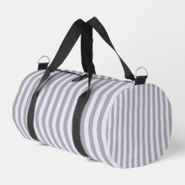Streifen in Grau und Lavendel Duffle Bag