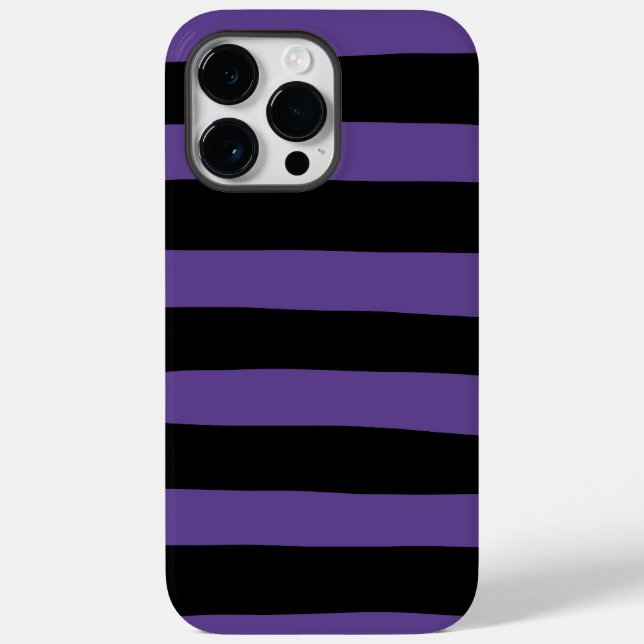 Streifen in Lila und schwarz Case-Mate iPhone 14 Pro Max Hülle (Rückseite)
