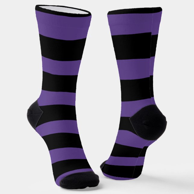 Streifen in Lila und schwarz Socken (Gewinkelt)