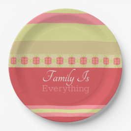 Streifen in Pastellfarben Pappteller