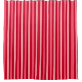 Streifen in Rot und Rosa Duschvorhang