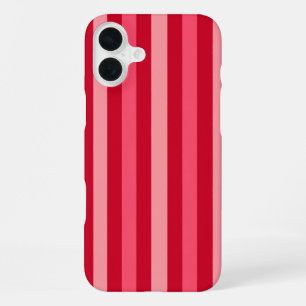 Streifen in Rot und Rosa iPhone 16 Plus Hülle