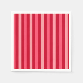 Streifen in Rot und Rosa Serviette
