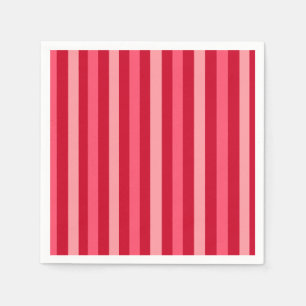 Streifen in Rot und Rosa Serviette