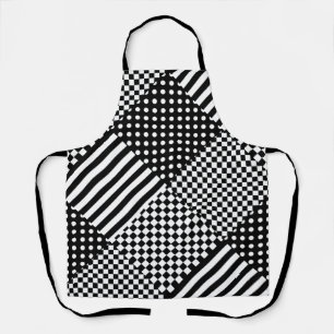 Streifen Karo Harlequin Polka Dots Mixed Design Schürze