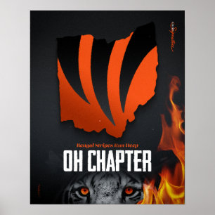 Streifen laufen tief Ohio Kapitel Poster