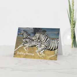 Streifen laufen - Zebra-Geburtstags-Karte Karte