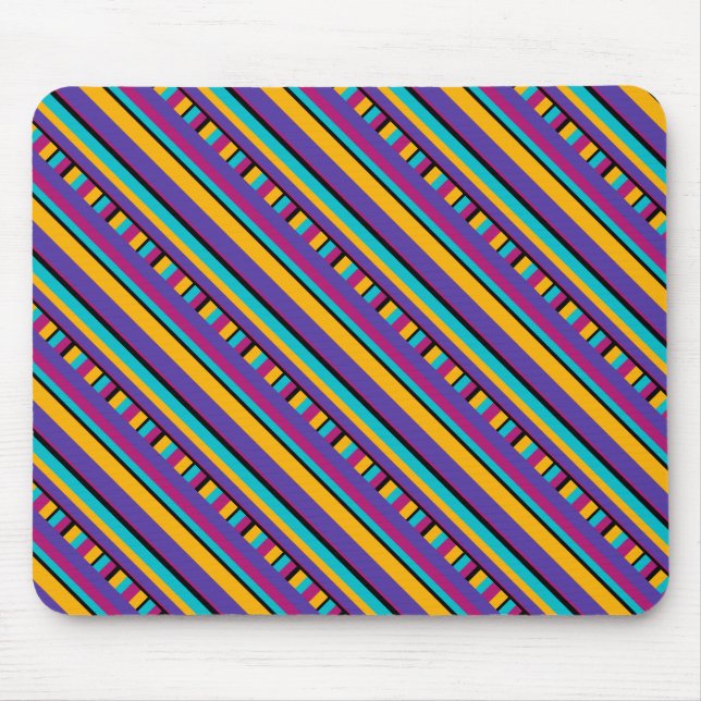 Streifen lila gelb mousepad (Vorne)