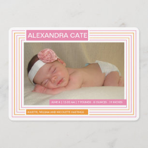 Streifen-Mädchen-Mitteilung Ankündigung