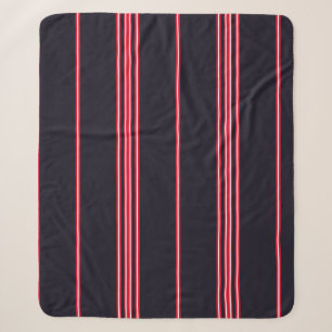 Streifen mit blau, weiß und rot verti sherpadecke