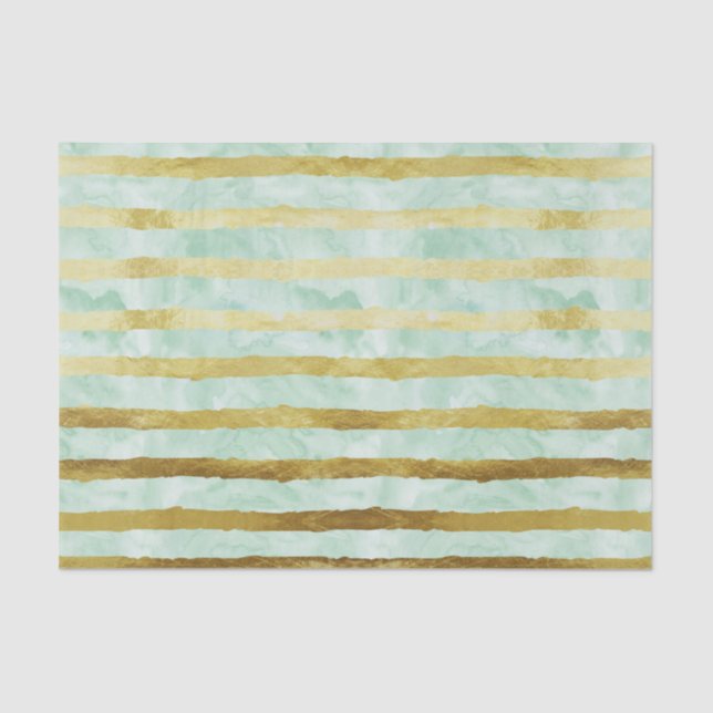 Streifen mit Goldminze Seidenpapier (Vorderseite)