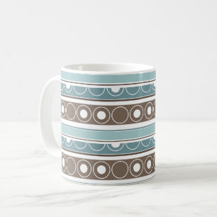Streifen mit Kreise und Ringen im Retrostil Kaffeetasse