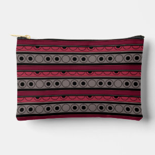 Streifen mit Kreise und Ringen im Retrostil Zubehörtasche