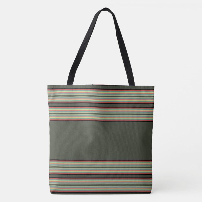 Streifen mit Olivgrün Tasche (Vorderseite)