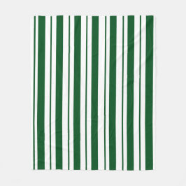 Streifen mit weißer und grüner Candy Cane Fleecedecke
