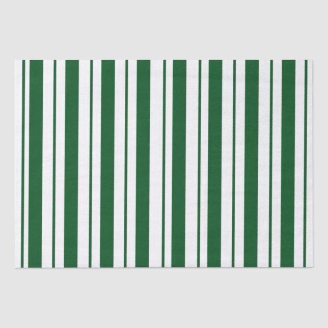 Streifen mit weißer und grüner Candy Cane Seidenpapier (Vorderseite)