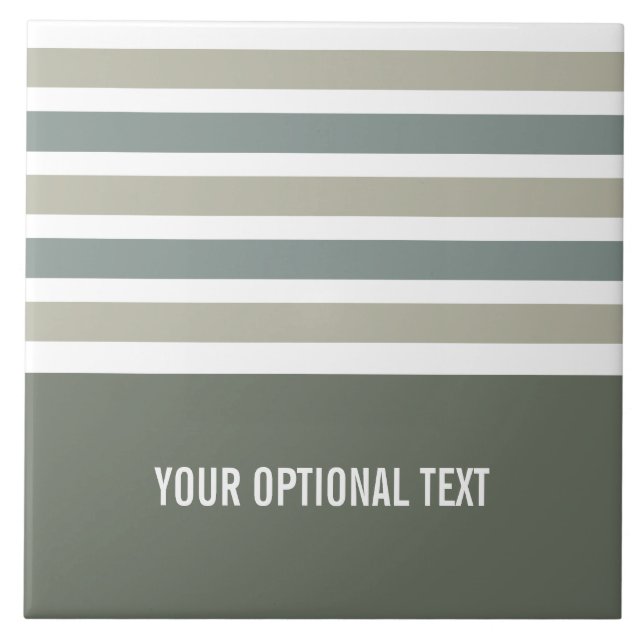 Streifen Muster benutzerdefinierte Monogramm-Flies Fliese (Vorderseite)