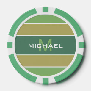 Streifen Muster benutzerdefinierte Monogramm-Poker Pokerchips