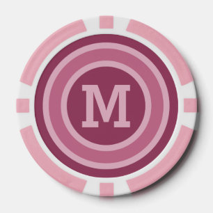 Streifen Muster benutzerdefinierte Monogramm-Poker Pokerchips