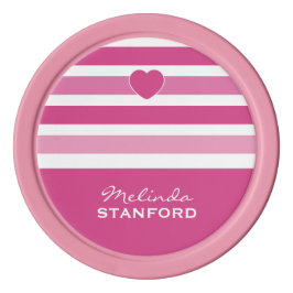 Streifen Muster benutzerdefinierte Monogramm-Poker Pokerchips