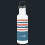 Streifen Muster benutzerdefinierte monogramm-Wasse Edelstahlflasche<br><div class="desc">Ändern Sie das Textfeld in das gewollt Textfeld. Sie können auch den Schriftart und seine Größe und Farbe ändern, indem Sie die Funktion "Anpassen" verwenden, sowie weitere Textfelder hinzufügen, wenn Sie möchten. Sehen Sie in meinem Geschäft für weitere Artikel mit und Farbwahl von diesem Design.</div>