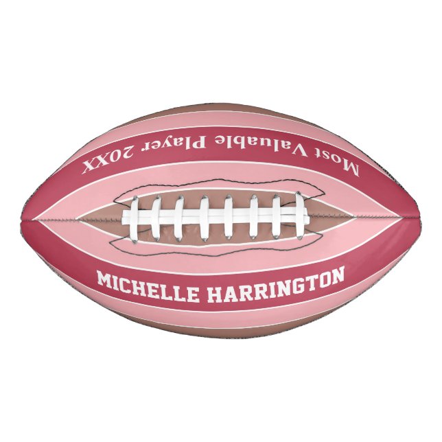 Streifen Muster individuelle Name- und Textfußball Football (Vorderseite)