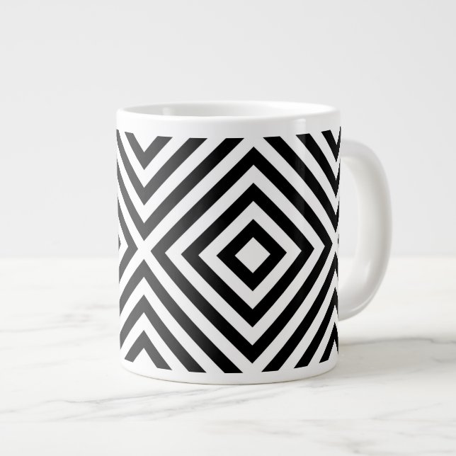 Streifen-Muster Jumbo-Tasse (Vorderseite Rechts)