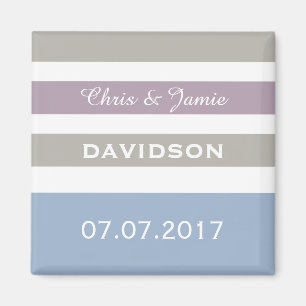 Streifen Muster kundenspezifischer Hochzeitmagnet Magnet